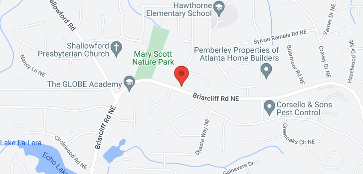 map of 4214 Briarcliff Road NE